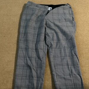 Liz Claiborne Women's Gray Checkered Trousers